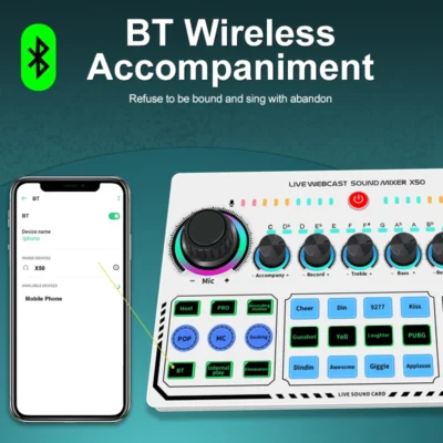Professional Audio Studio Recording Interface Mixers Music Card With Sound  X50 Sound Card For Live Mobile Phone PC