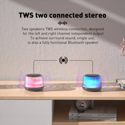 Travel Outdoors Wireless Mini Built-in-Mic Handsfree Bass Sound Portable Bluetooth TWS Speaker